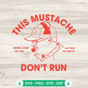 This Mustache Don't Run SVG file for Andy Reid - Kansas City Chiefs cutting file