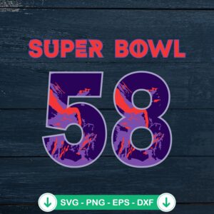 Super Bowl 58 vintage svg file for cricut and cutting machine