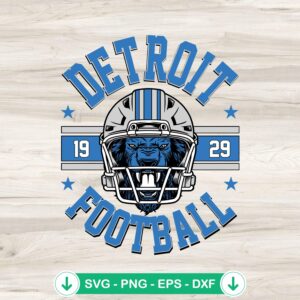 Detroit Football Helmet 1929 svg file for Cricut cutting