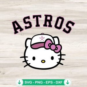 Astros Kitty baseball SVG file for Cricut and cutting machine
