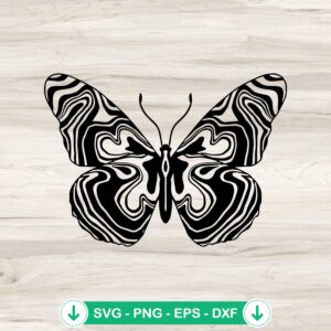 Psychedelic Butterfly SVG file for cutting projects
