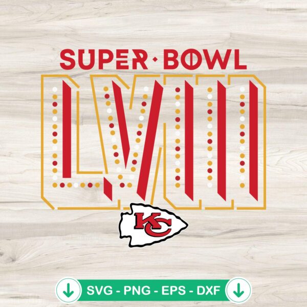 Super Bowl LVIII KC Logo svg file for Kansas City Chiefs football