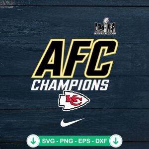 Kansas City Chiefs AFC Champions SVG file for cricut