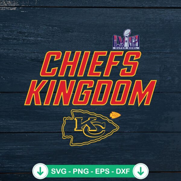 Chiefs Kingdom Super Bowl LVIII svg file for Cricut and cutting machine