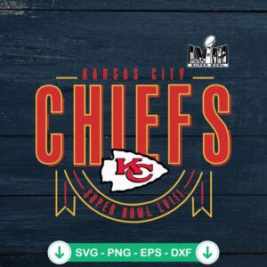 Kansas City Chiefs Retro SVG file for Super Bowl LVIII cutting file