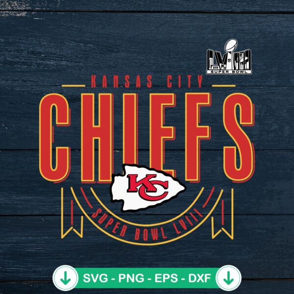 Kansas City Chiefs Retro SVG file for Super Bowl LVIII cutting file