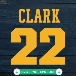Clark 22 Iowa Hawkeyes SVG file for women's basketball