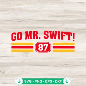 Go Mr. Swift svg file for KC Chiefs - Cricut cutting file