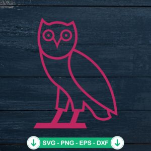 Pink OVO Owl Drake SVG file for Cricut cutting machine