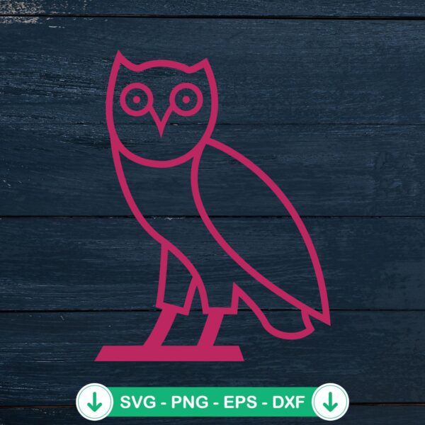 Pink OVO Owl Drake SVG file for Cricut cutting machine
