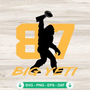 Bigfoot Big Yeti Football SVG file for Cricut cutting machine