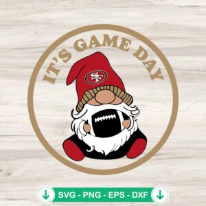 Gnome San Francisco 49ers SVG file for Cricut cutting machine