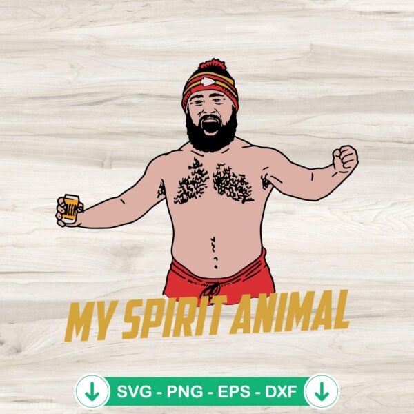 Jason Kelce My Spirit Animal svg file for cricut cutting machine