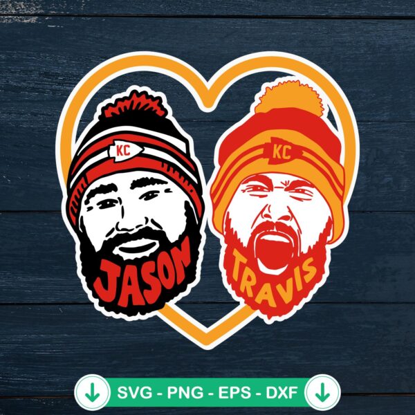 Jason Kelce Vs Travis Kelce SVG file for Kansas City Chiefs football