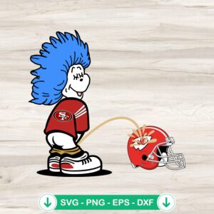 Dr. Seuss Thing One SF 49ers SVG file for Cricut cutting machine