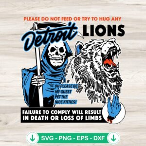 Please Do Not Feed SVG file, Detroit Lions cricut svg cut file