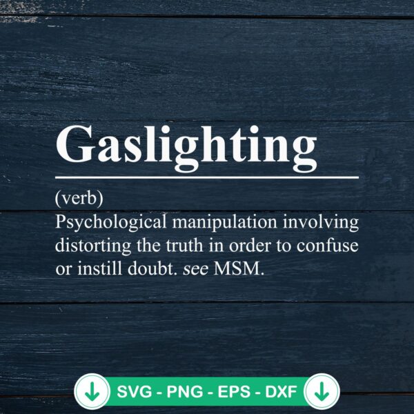 Gaslighting dictionary definition svg file for cricut cut files