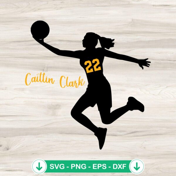 Caitlin Clark SVG file for Iowa Hawkeyes women's basketball