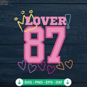 Taylor Travis Lover 87 Football SVG file for Cricut cutting