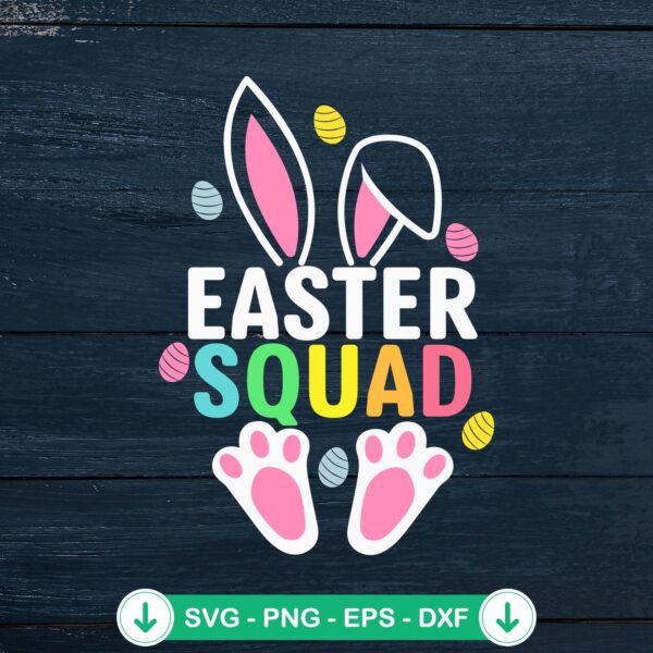 Easter Squad Bunny Easter Eggs SVG file - cutting file for Cricut