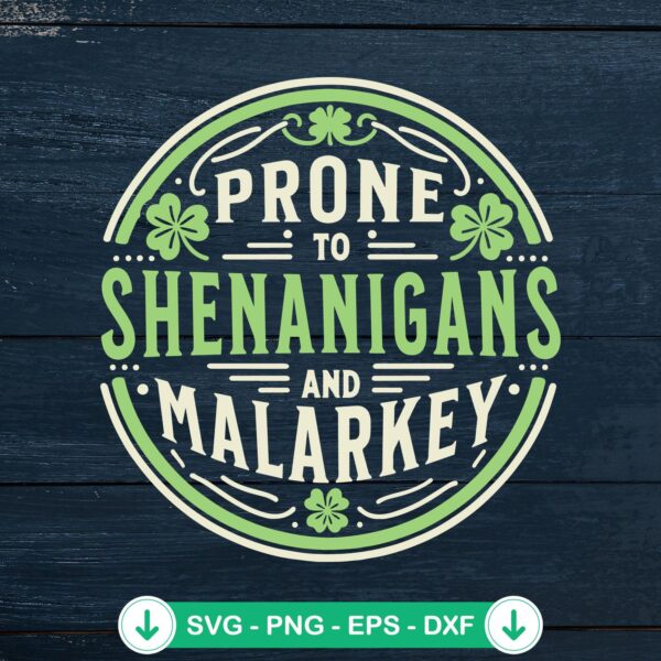 Retro Prone To Shenanigans SVG file for Cricut