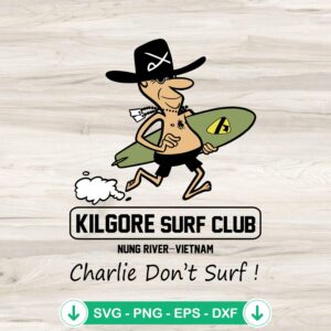 Kilgore Surf Club SVG file for Cricut cutting machine compatible