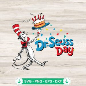 Happy Dr. Seuss Day SVG file for Cricut, Cat In The Hat cut file