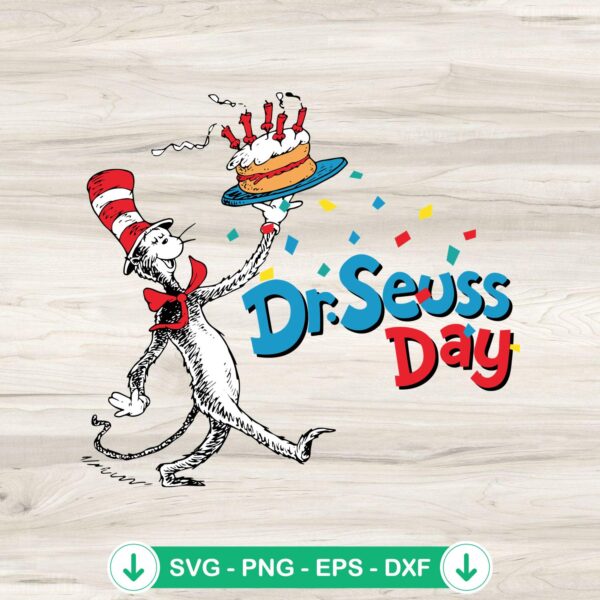 Happy Dr. Seuss Day SVG file for Cricut, Cat In The Hat cut file