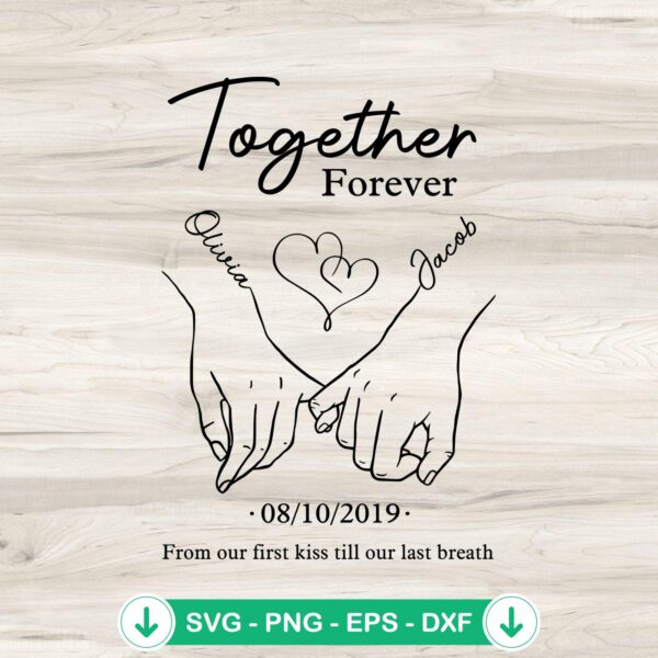 Together Forever Couple Gift SVG file for Cricut and cutting machine