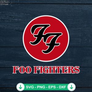 Foo Fighters FF Circle Logo svg file for cricut cutting machine