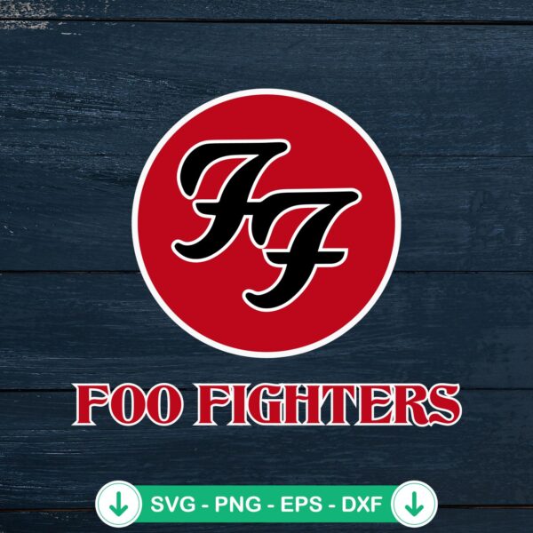 Foo Fighters FF Circle Logo svg file for cricut cutting machine