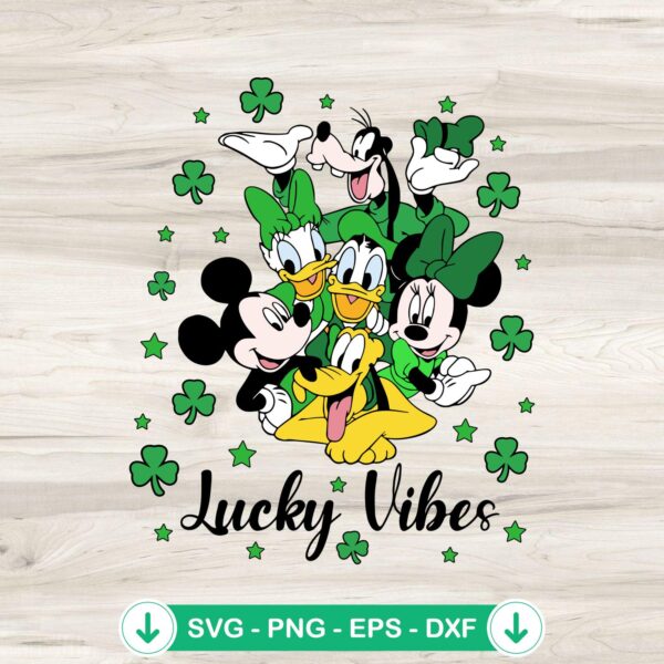 Lucky Vibes St. Patrick's Day svg file for Cricut cutting
