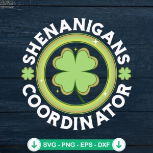 Shenanigans Coordinator SVG file for St. Patrick's Day crafts