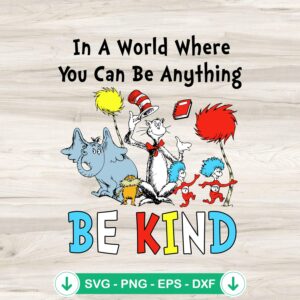 Dr. Seuss In A World SVG file for cricut and cutting projects