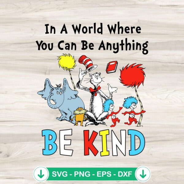 Dr. Seuss In A World SVG file for cricut and cutting projects