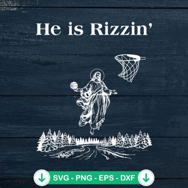 He Is Rizzin Basketball Retro SVG file for cricut svg cutting