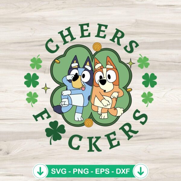 Bluey Bingo Cheers SVG file for Cricut cutting projects