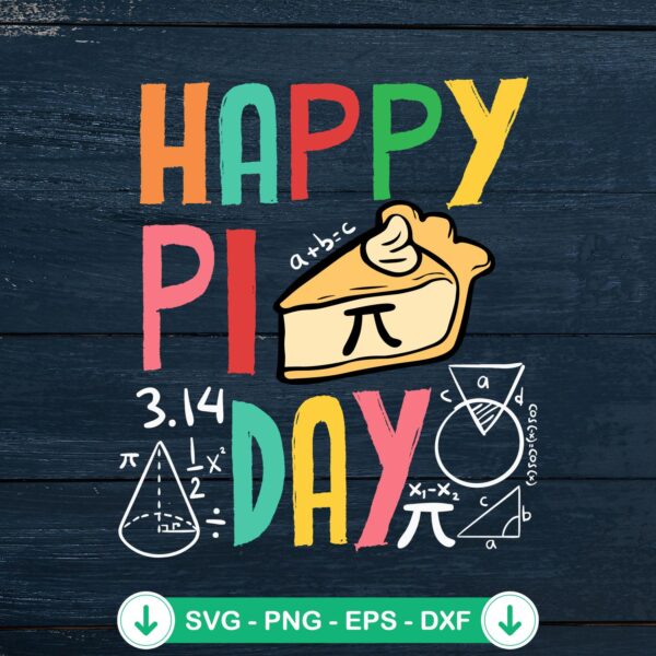 Happy Pi Day 3.14 Pie Math SVG file for Cricut and Silhouette cutting machines