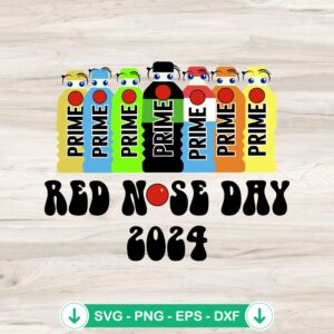 Prime Red Nose Day 2024 SVG file for Cricut cutting machine