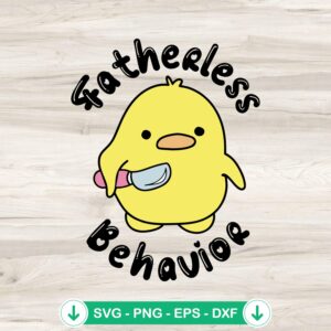 Fatherless Behavior SVG file - Knife Duck meme cutting file