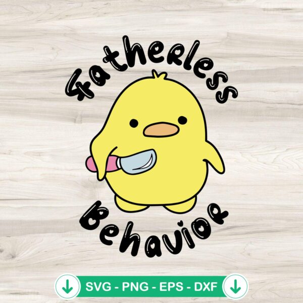 Fatherless Behavior SVG file - Knife Duck meme cutting file
