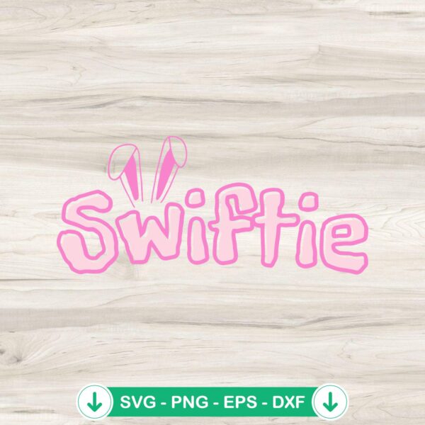Groovy Swiftie Cute Bunny SVG file for Easter crafts