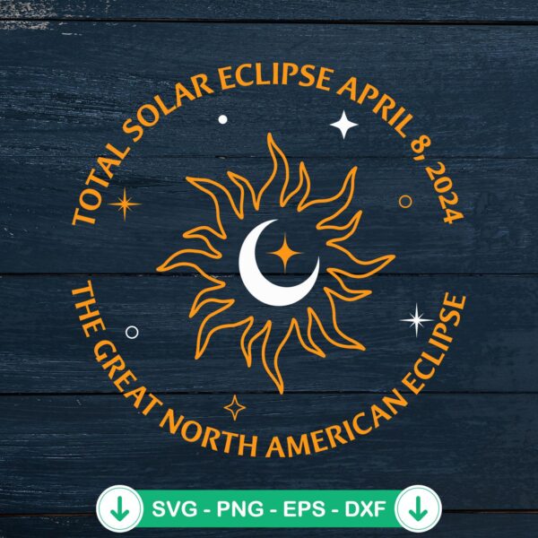 The Great North American Eclipse svg file for Cricut cutting machine