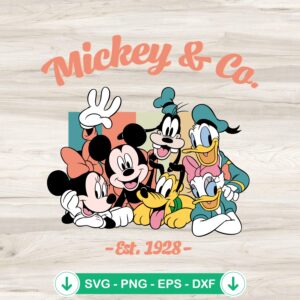 Mickey And Co Est. 1928 vintage svg file for cricut svg cutting file