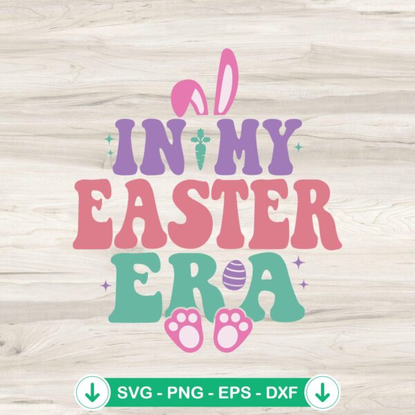 In My Easter Era Retro SVG file for Cricut projects - Bunny Easter