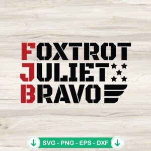 Foxtrot Juliet Bravo SVG file for Cricut and cutting machine