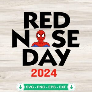 Spider Man Red Nose Day SVG file for fundraising campaign
