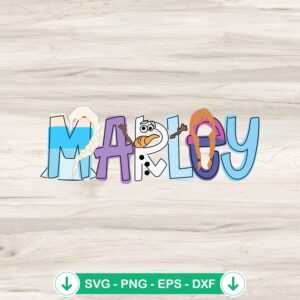 Marley Frozen Disney Princess SVG file for cricut, cutting file