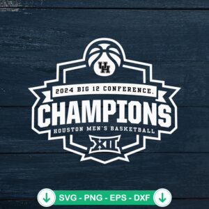 2024 Big 12 Conference Champions SVG file for Houston Men's Basketball cutting file