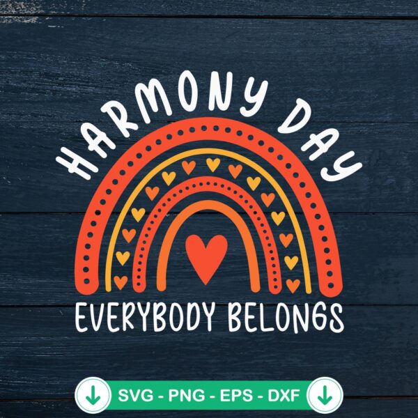 Harmony Day Everybody Belongs SVG file for cutting machines